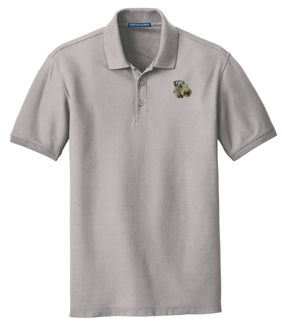 Cesky Terrier Embroidered Men's Short Sleeve Polo