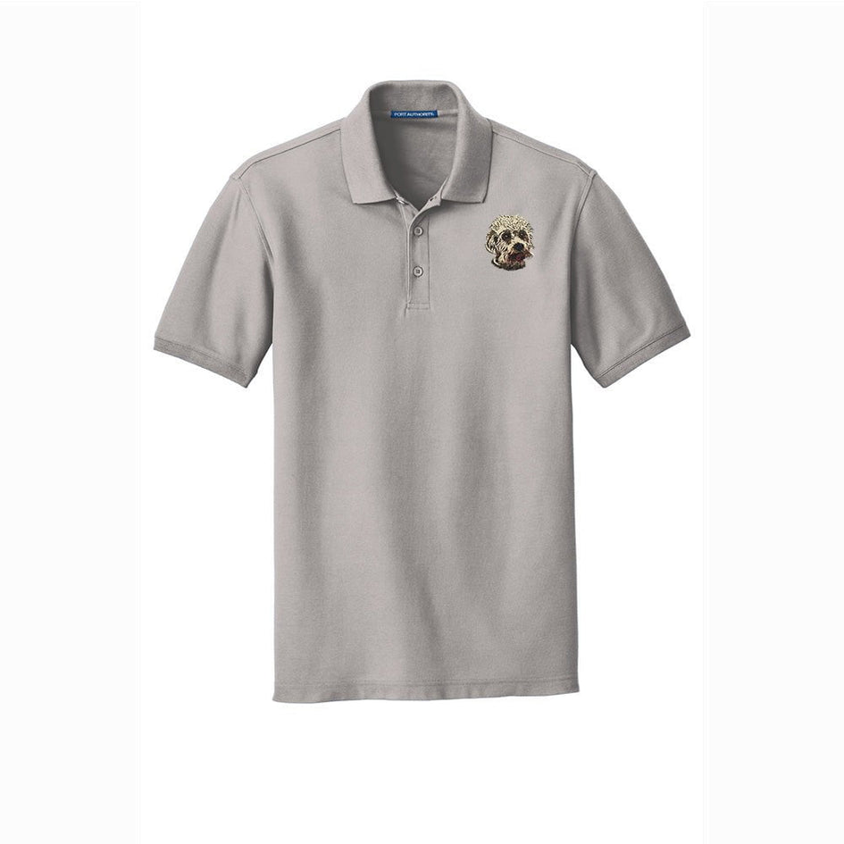 Dandie Dinmont Terrier Embroidered Men's Short Sleeve Polo