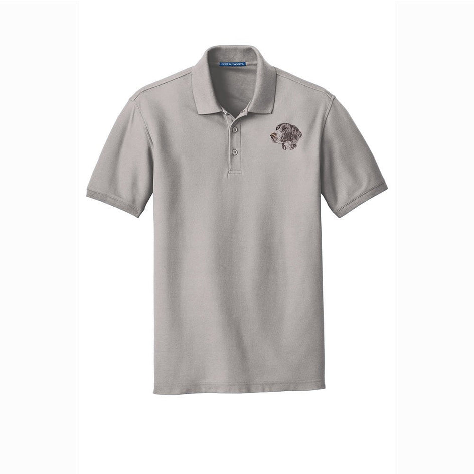 German Shorthaired Pointer Embroidered Men's Short Sleeve Polo