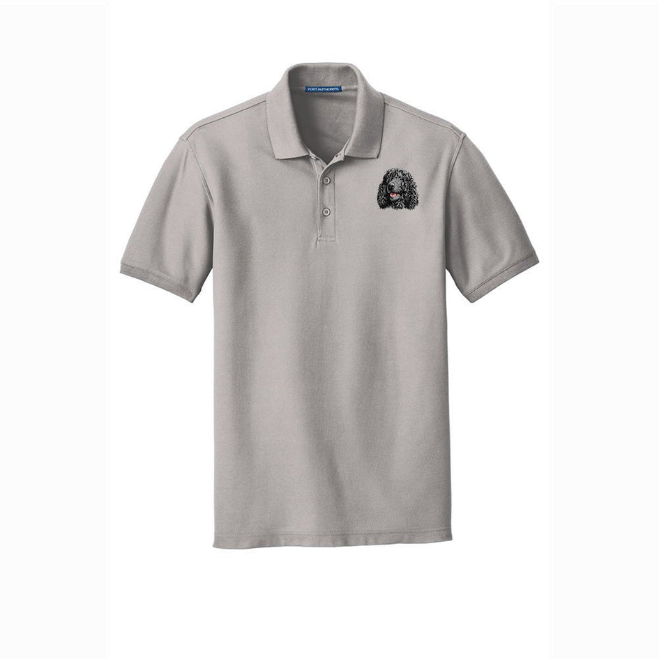 Irish Water Spaniel Embroidered Men's Short Sleeve Polo