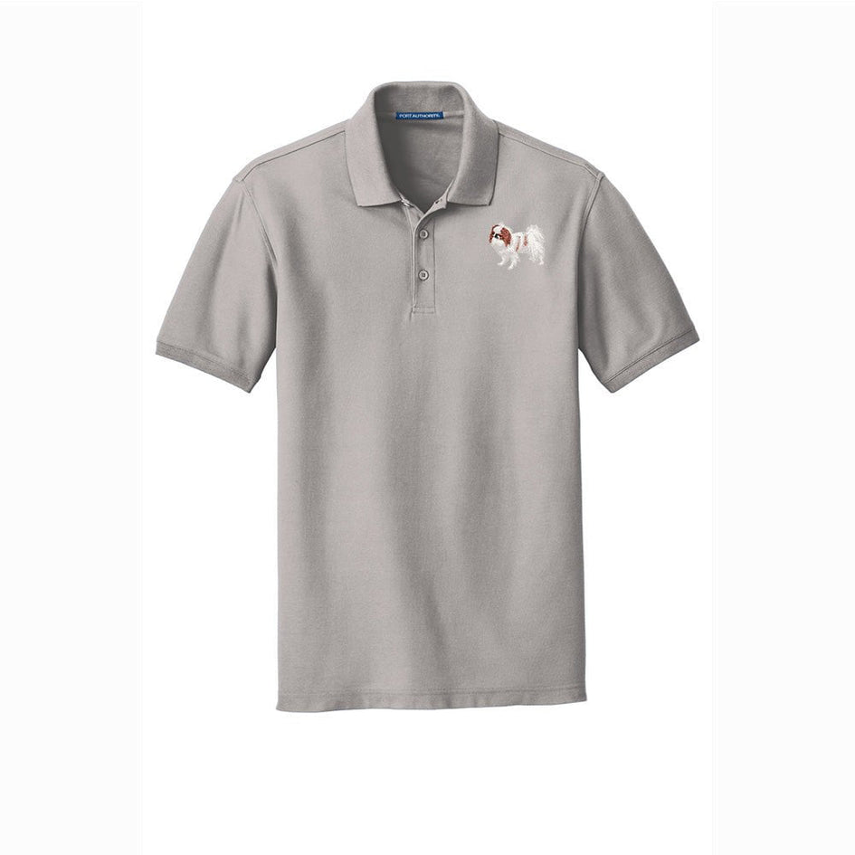 Japanese Chin Embroidered Men's Short Sleeve Polo