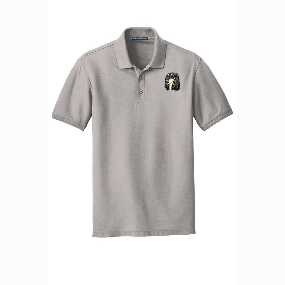 Saluki Embroidered Men's Short Sleeve Polo