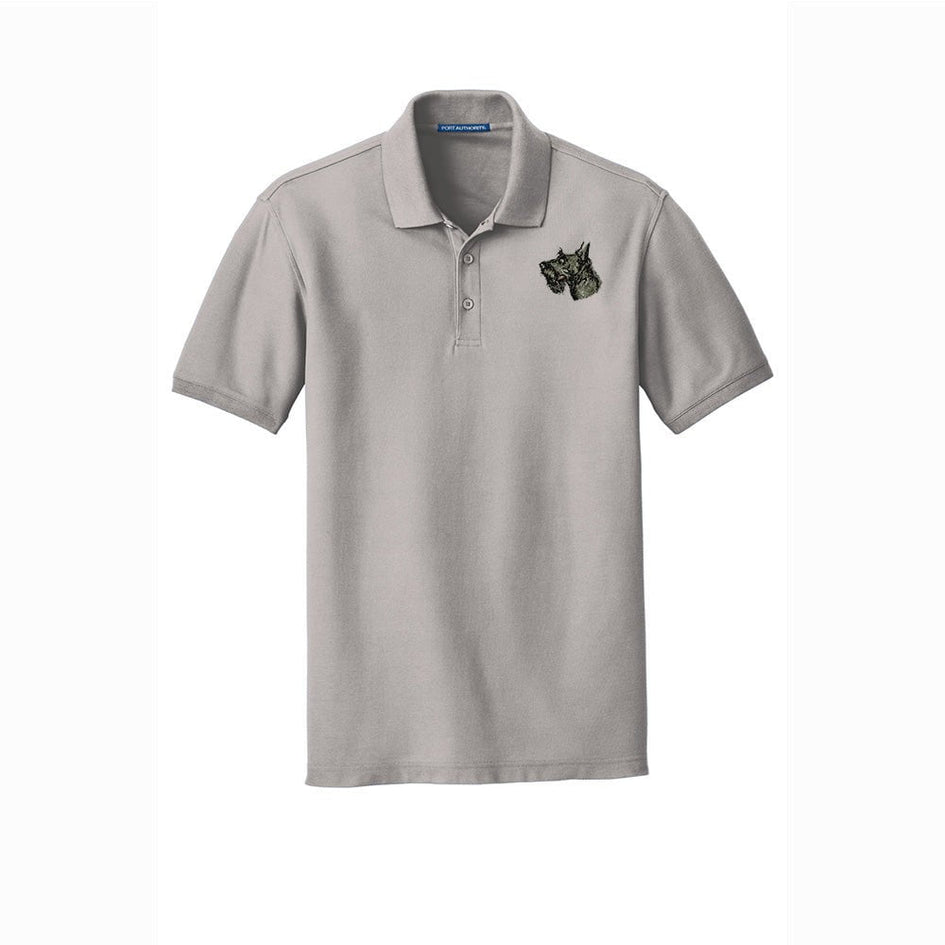 Scottish Terrier Embroidered Men's Short Sleeve Polo