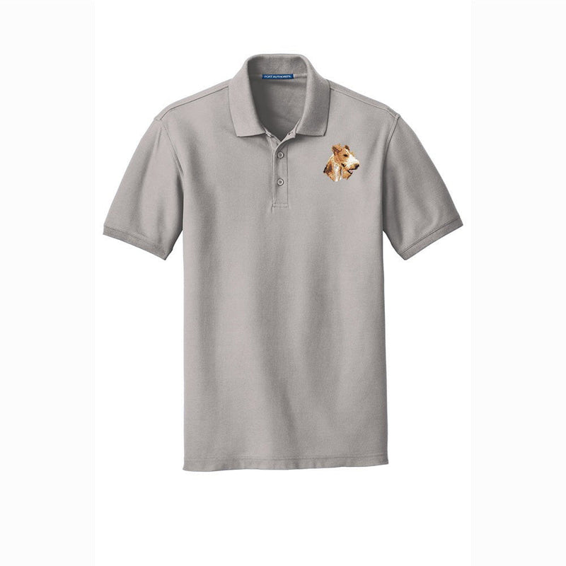 Wire Fox Terrier Embroidered Men's Short Sleeve Polo