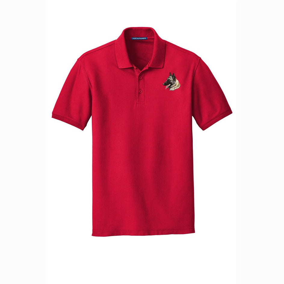 Belgian Malinois Embroidered Men's Short Sleeve Polo