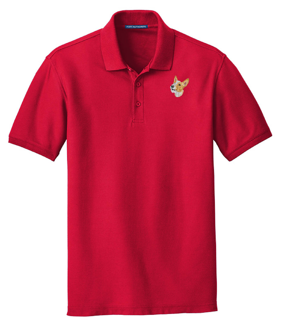 Portuguese Podengo Embroidered Men's Short Sleeve Polo