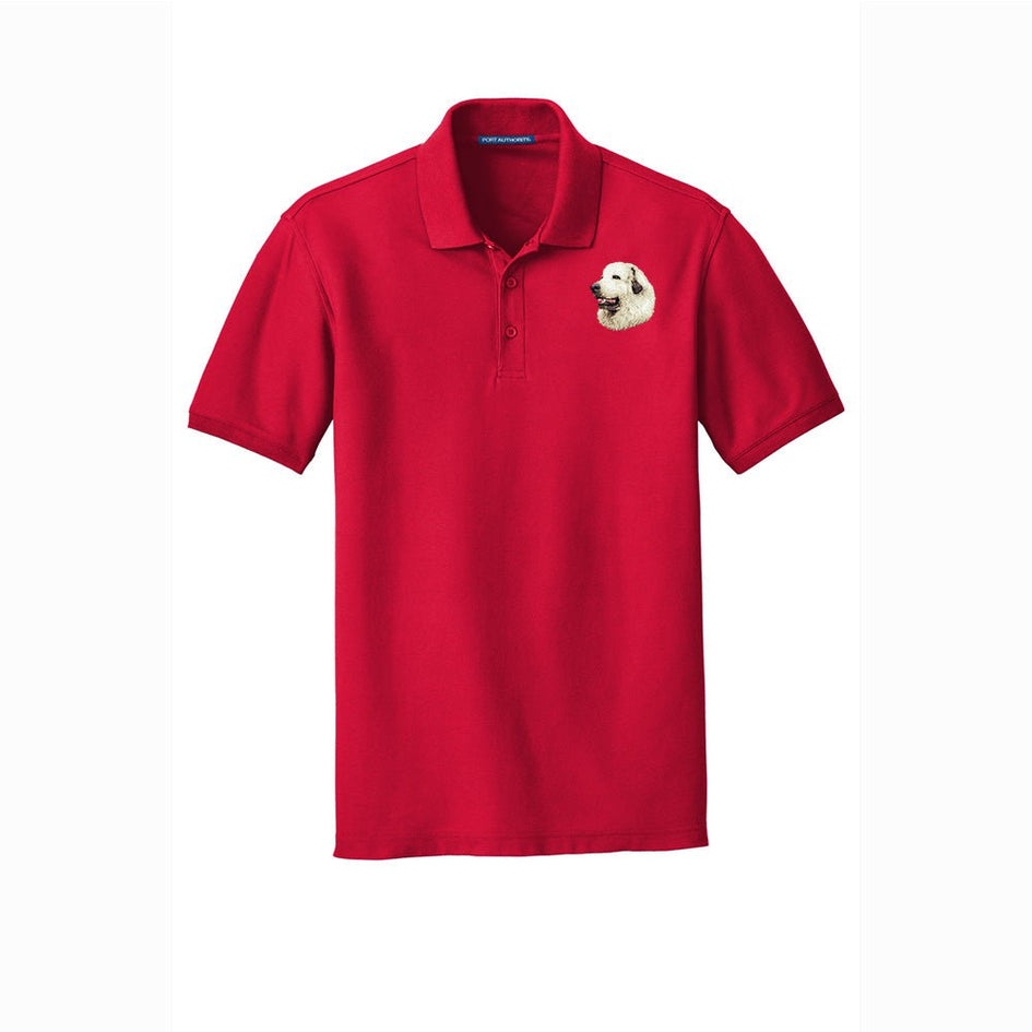 Great Pyrenees Embroidered Men's Short Sleeve Polo