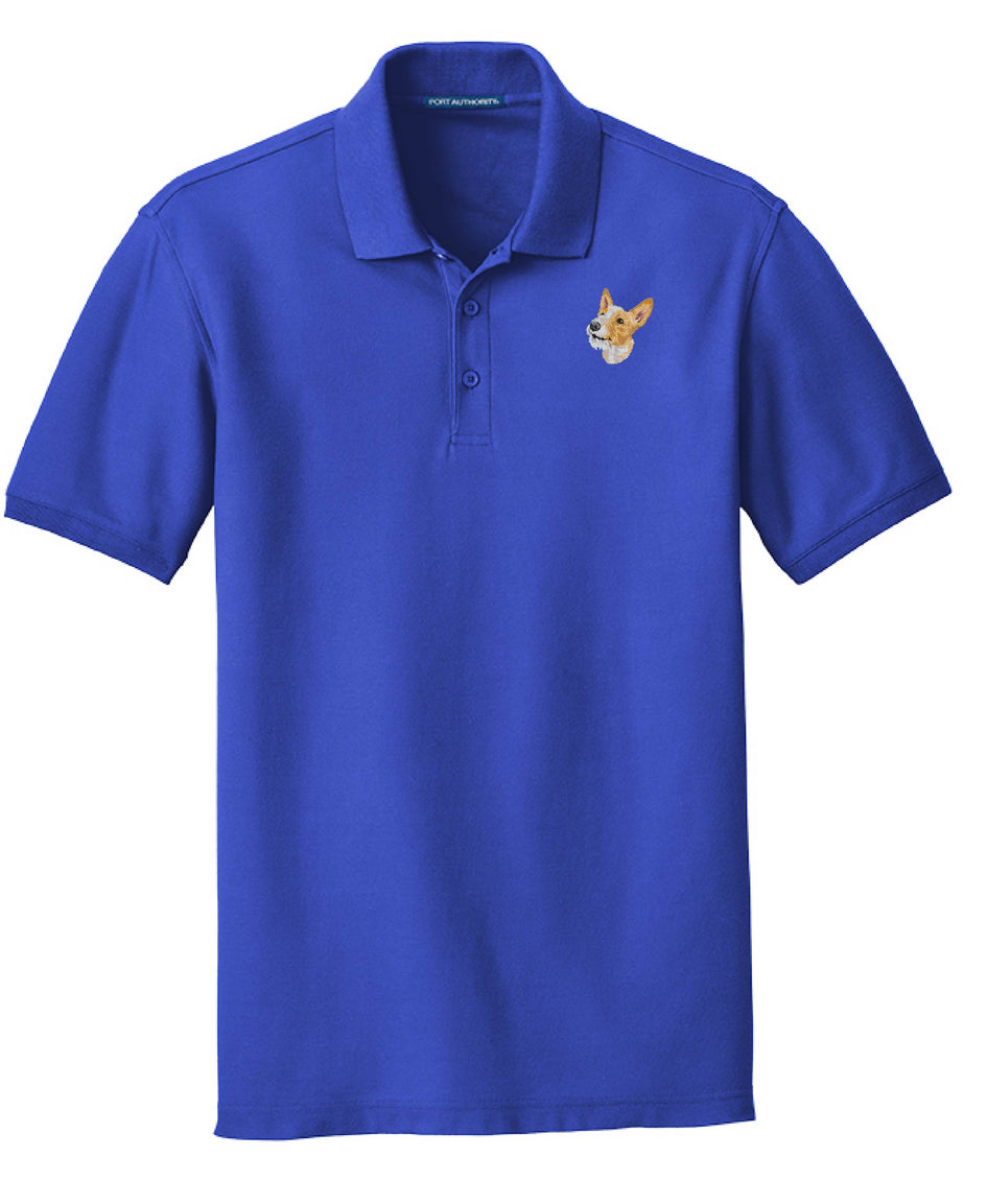 Portuguese Podengo Embroidered Men's Short Sleeve Polo