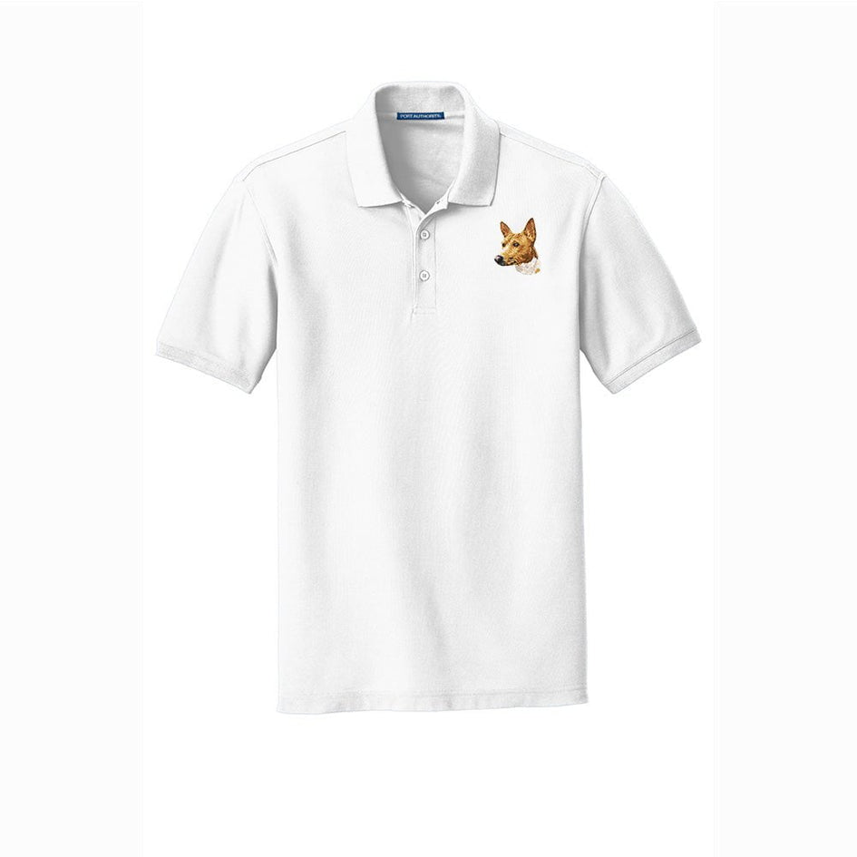 Basenji Embroidered Men's Short Sleeve Polo