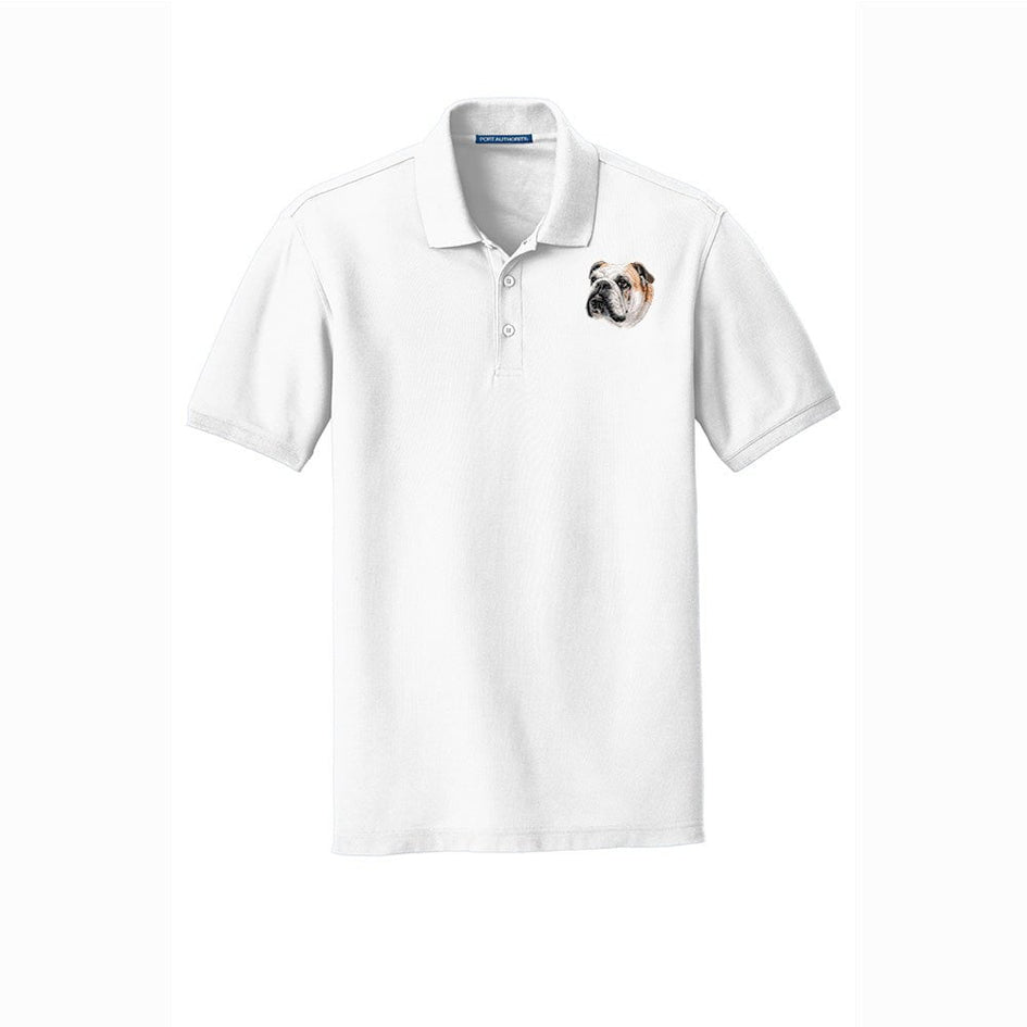 Bulldog Embroidered Men's Short Sleeve Polo