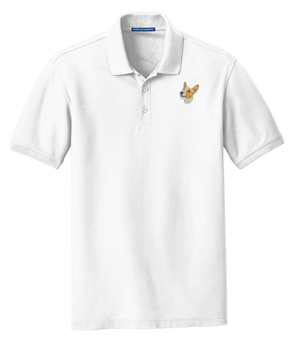 Portuguese Podengo Embroidered Men's Short Sleeve Polo