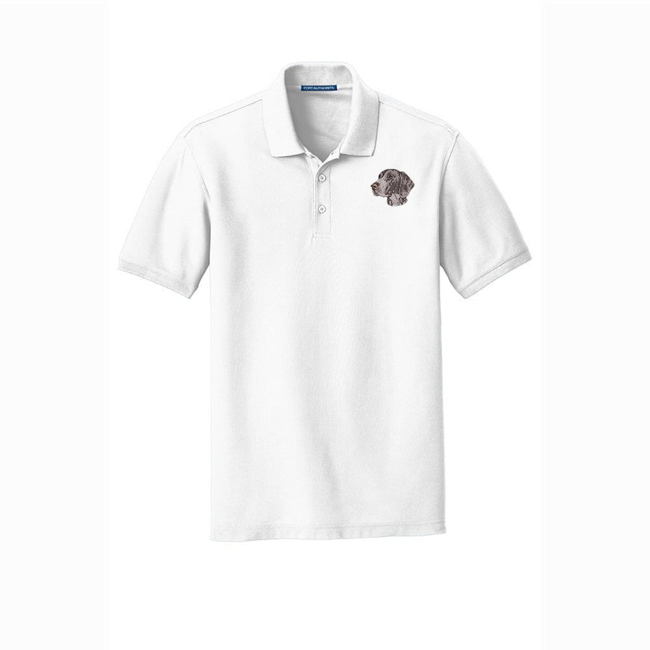 German Shorthaired Pointer Embroidered Men's Short Sleeve Polo