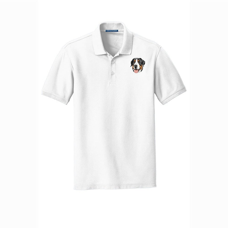 Greater Swiss Mountain Dog Embroidered Men's Short Sleeve Polo