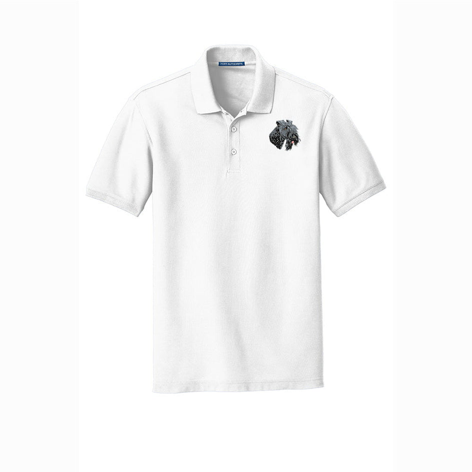 Kerry Blue Terrier Embroidered Men's Short Sleeve Polo