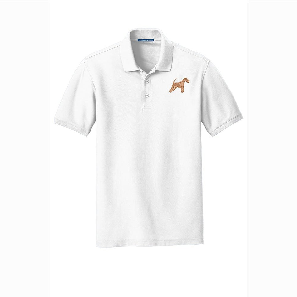 Lakeland Terrier Embroidered Men's Short Sleeve Polo