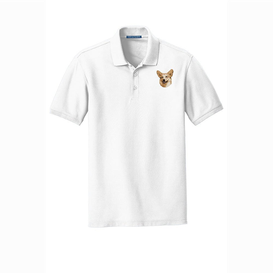 Pembroke Welsh Corgi Embroidered Men's Short Sleeve Polo