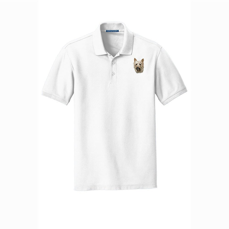 Silky Terrier Embroidered Men's Short Sleeve Polo