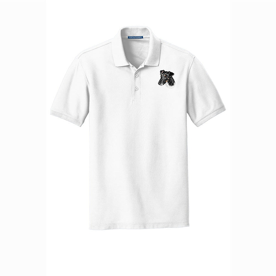 Smooth Fox Terrier Embroidered Men's Short Sleeve Polo