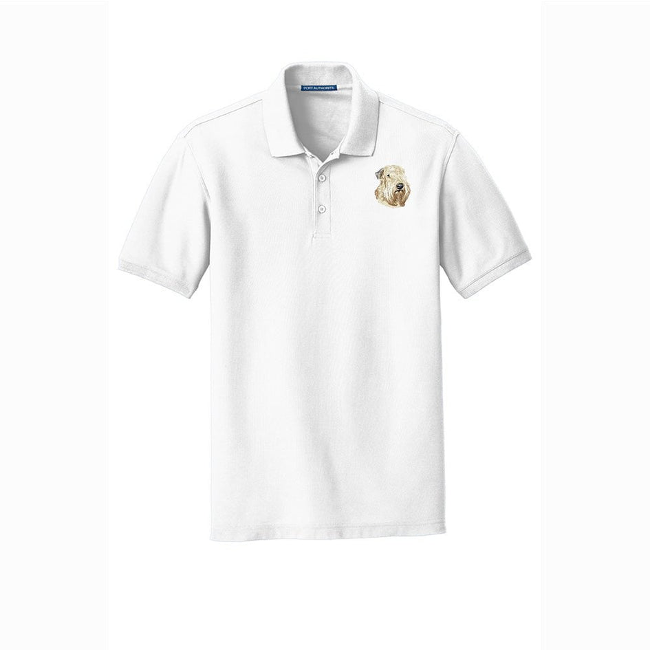 Soft Coated Wheaten Terrier Embroidered Men's Short Sleeve Polo