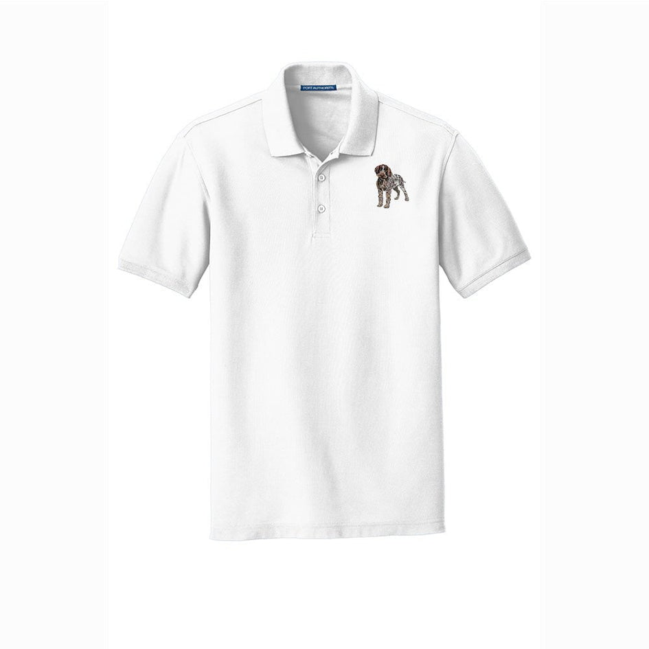 Wirehaired Pointing Griffon Embroidered Men's Short Sleeve Polo