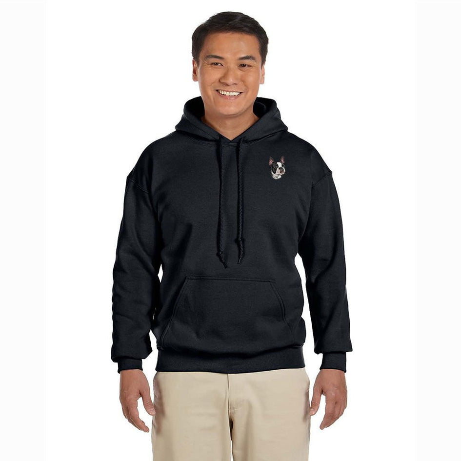 Boston Terrier Embroidered Unisex Pullover Hoodie