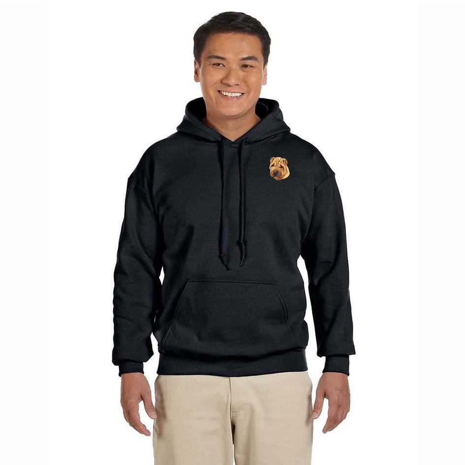 Chinese Shar-Pei Embroidered Unisex Pullover Hoodie