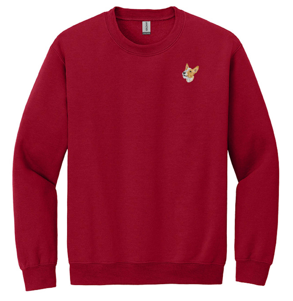 Portuguese Podengo Embroidered Unisex Crewneck Sweatshirt