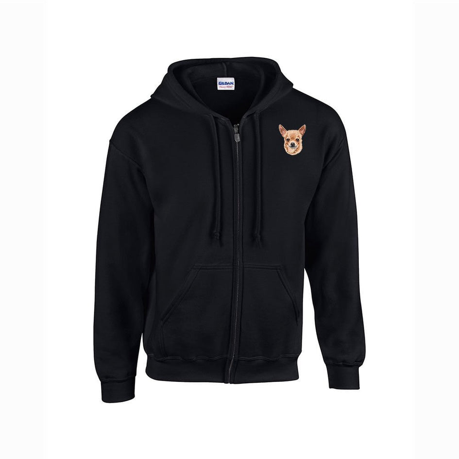 Chihuahua Embroidered Unisex Zipper Hoodie