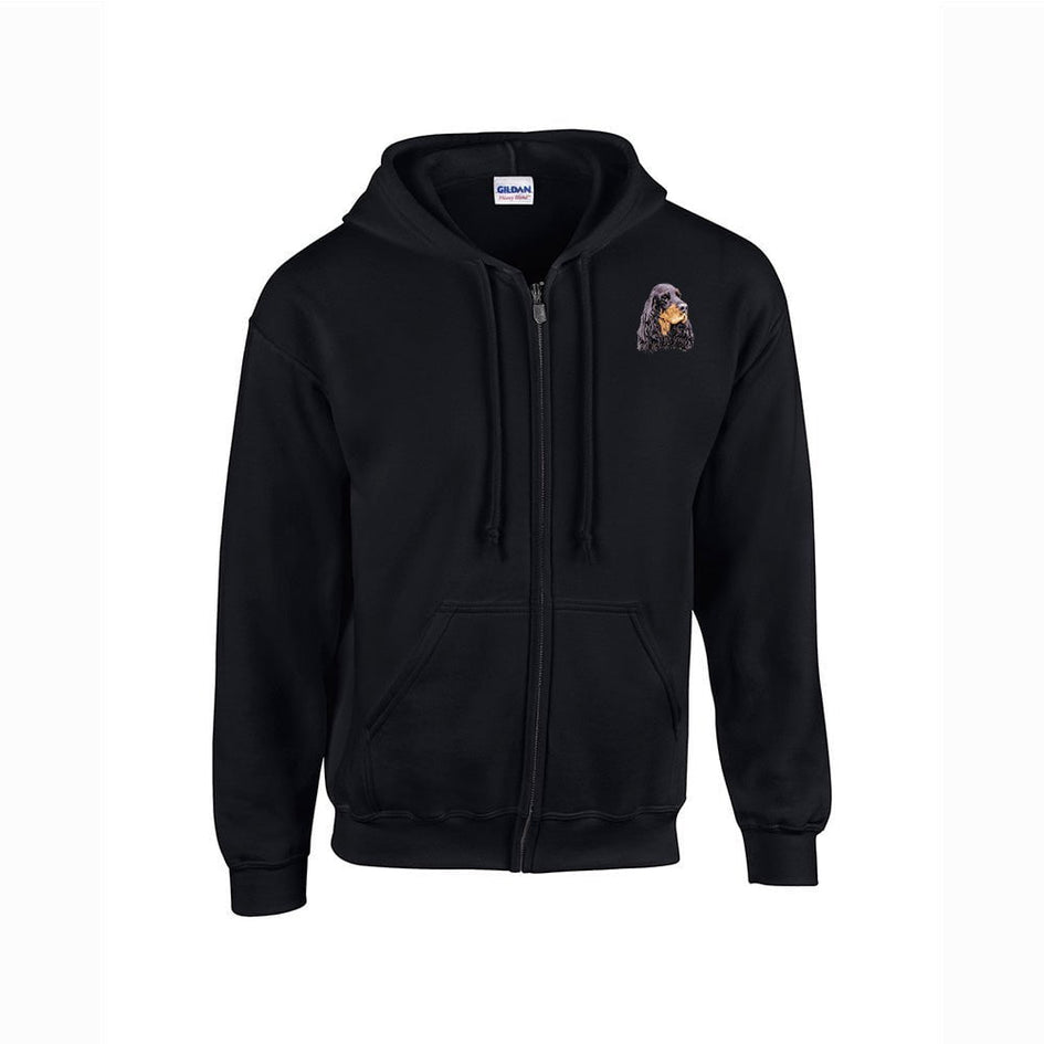 Gordon Setter Embroidered Unisex Zipper Hoodie