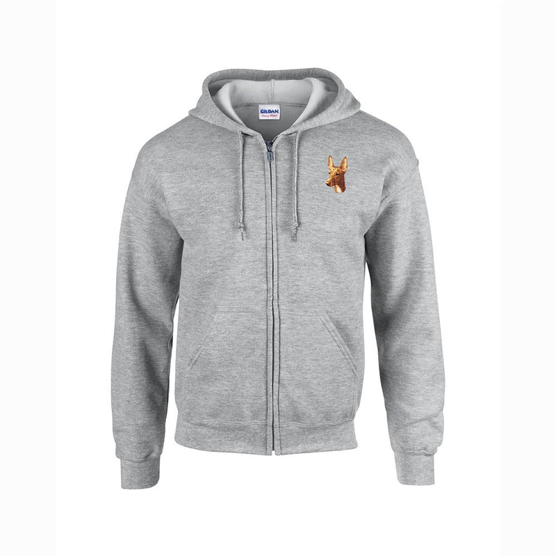 Pharaoh Hound Embroidered Unisex Zipper Hoodie