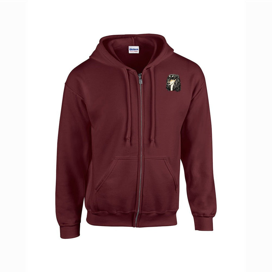 Saluki Embroidered Unisex Zipper Hoodie