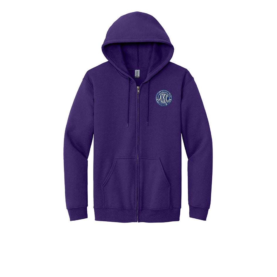 AKC Seal Embroidered Unisex Zipper Hoodie