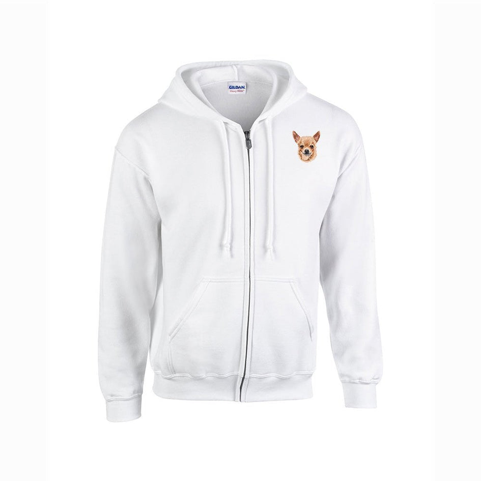 Chihuahua Embroidered Unisex Zipper Hoodie