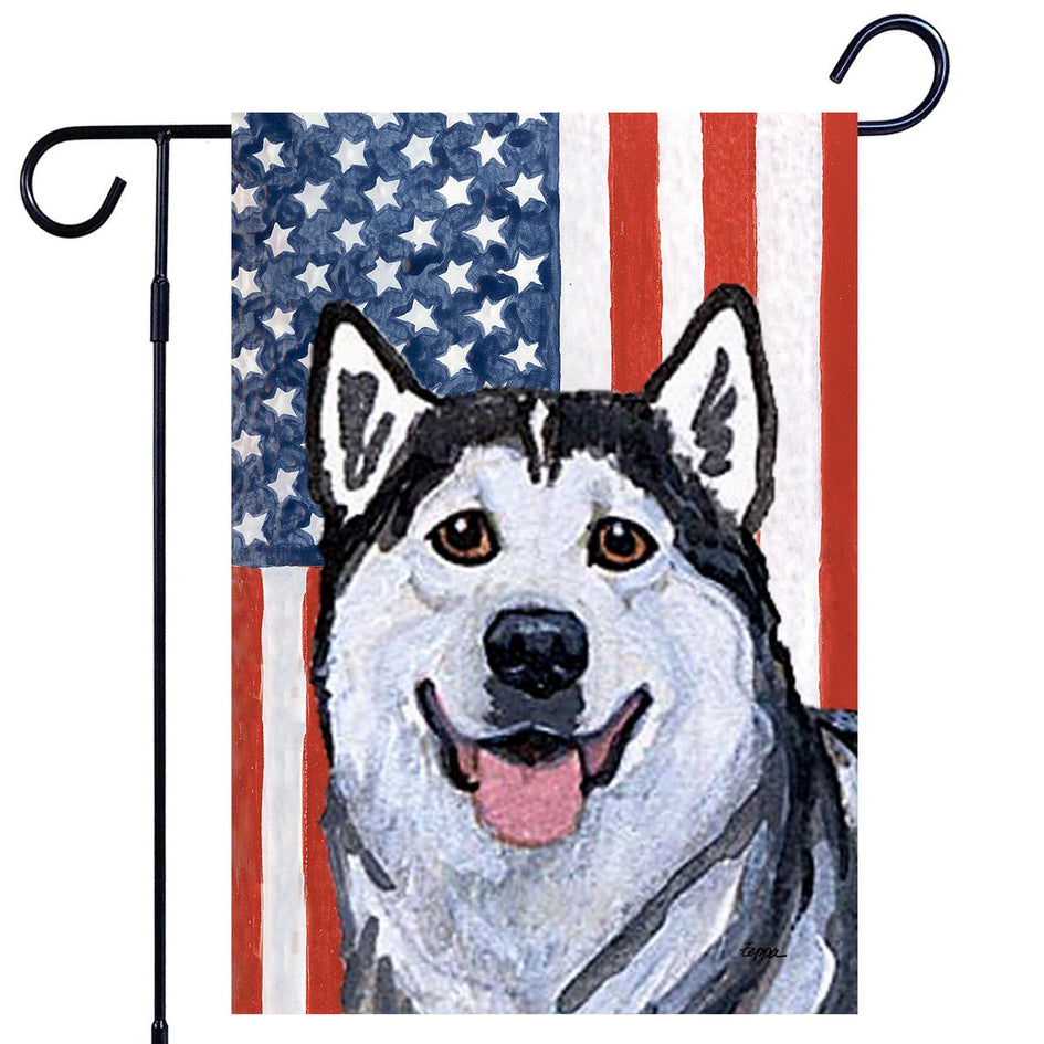 Alaskan Malamute Americana Garden Flag