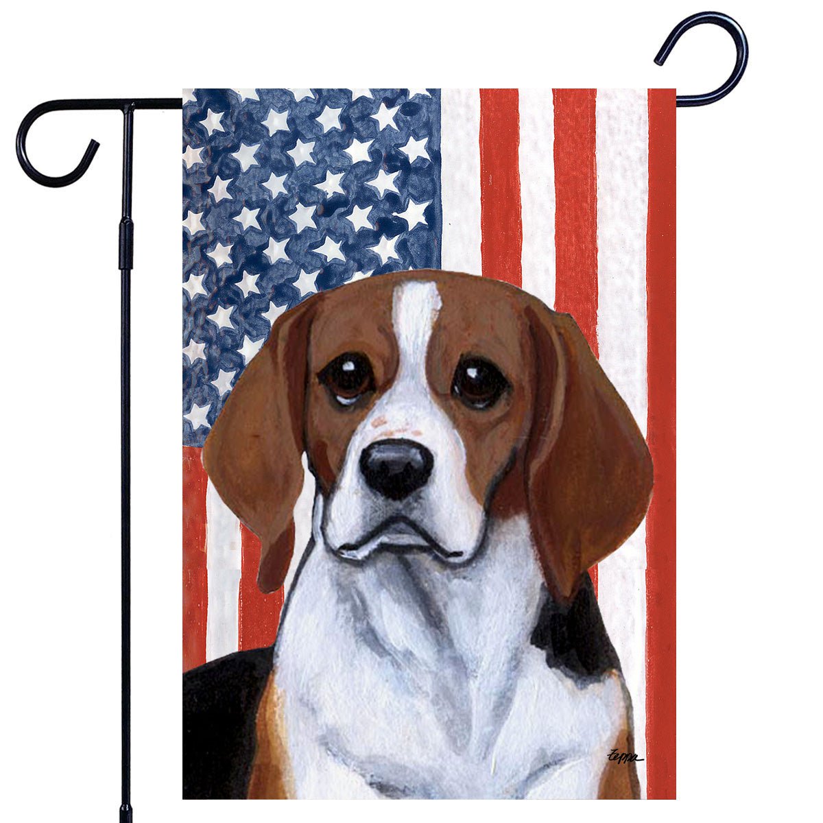 Bandiera Da Giardino Double Face Beagle Summer Beach | Bandiera Decorativa Estiva In Poliestere