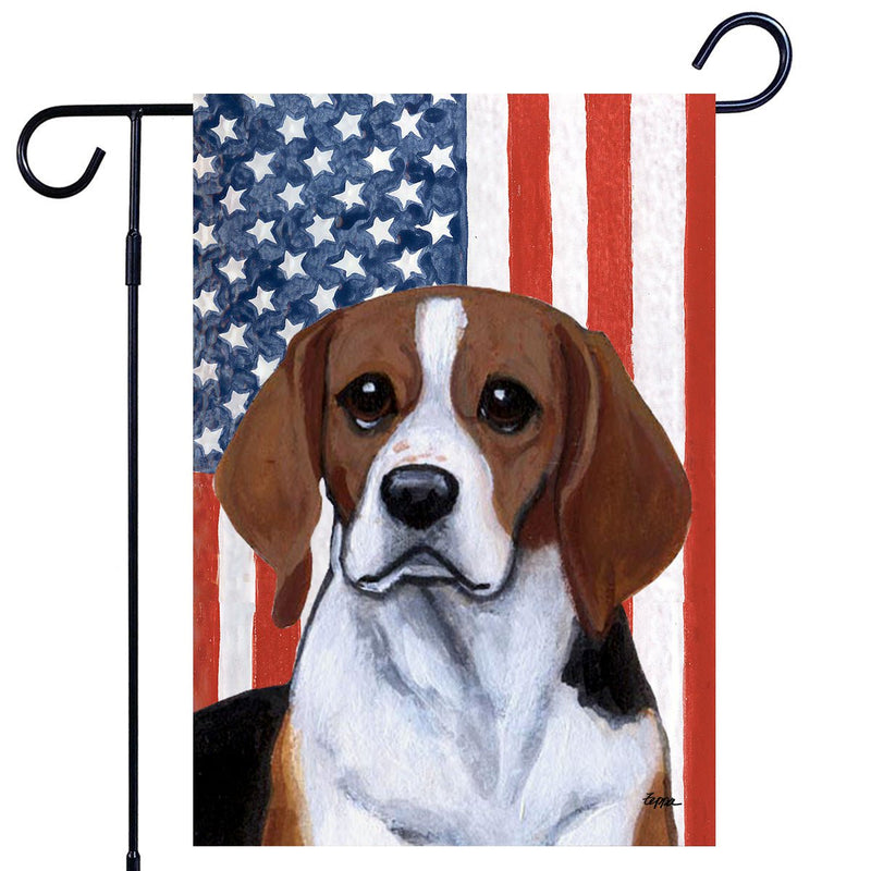 Beagle Americana Garden Flag