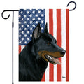 Beauceron Americana Garden Flag