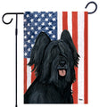 Briard Americana Garden Flag