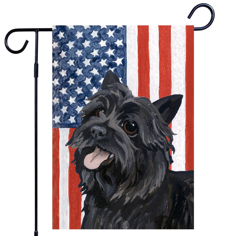 Cairn Terrier Americana Garden Flag