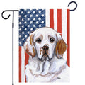 Clumber Spaniel Americana Garden Flag