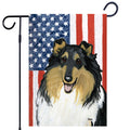 Collie Americana Garden Flag