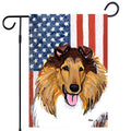 Collie Americana Garden Flag