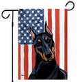 Doberman Pinscher Americana Garden Flag