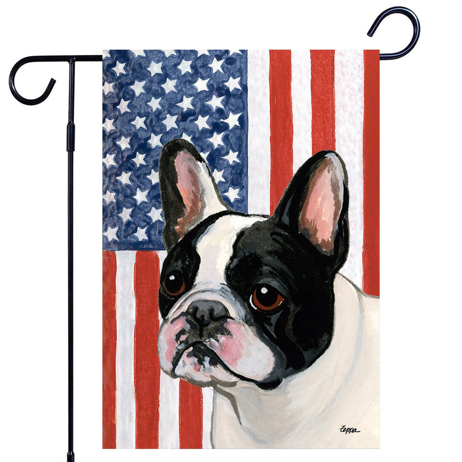 French Bulldog Americana Garden Flag