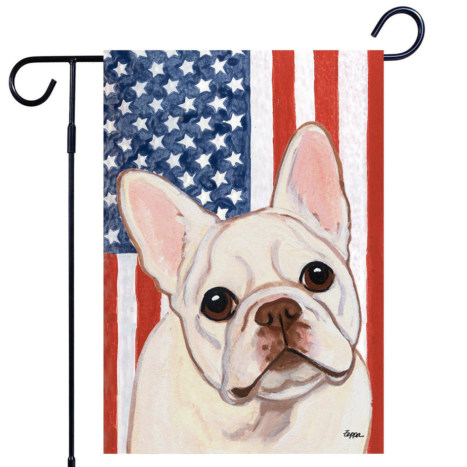 French Bulldog Americana Garden Flag