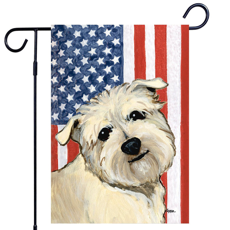 Glen of Imaal Terrier Americana Garden Flag
