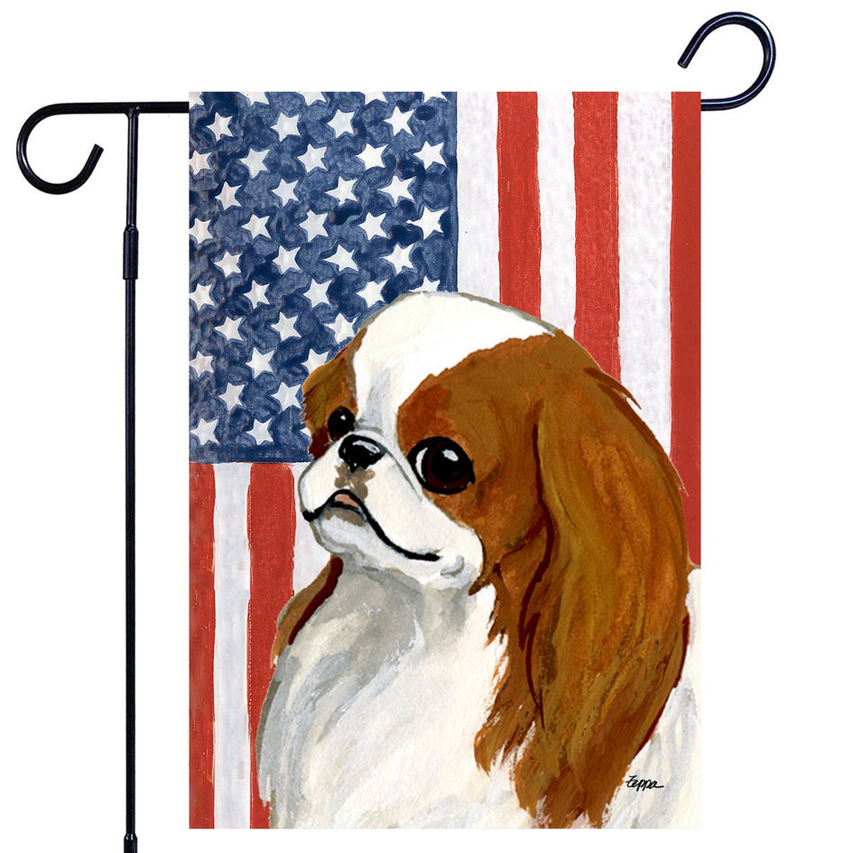 Japanese Chin Americana Garden Flag