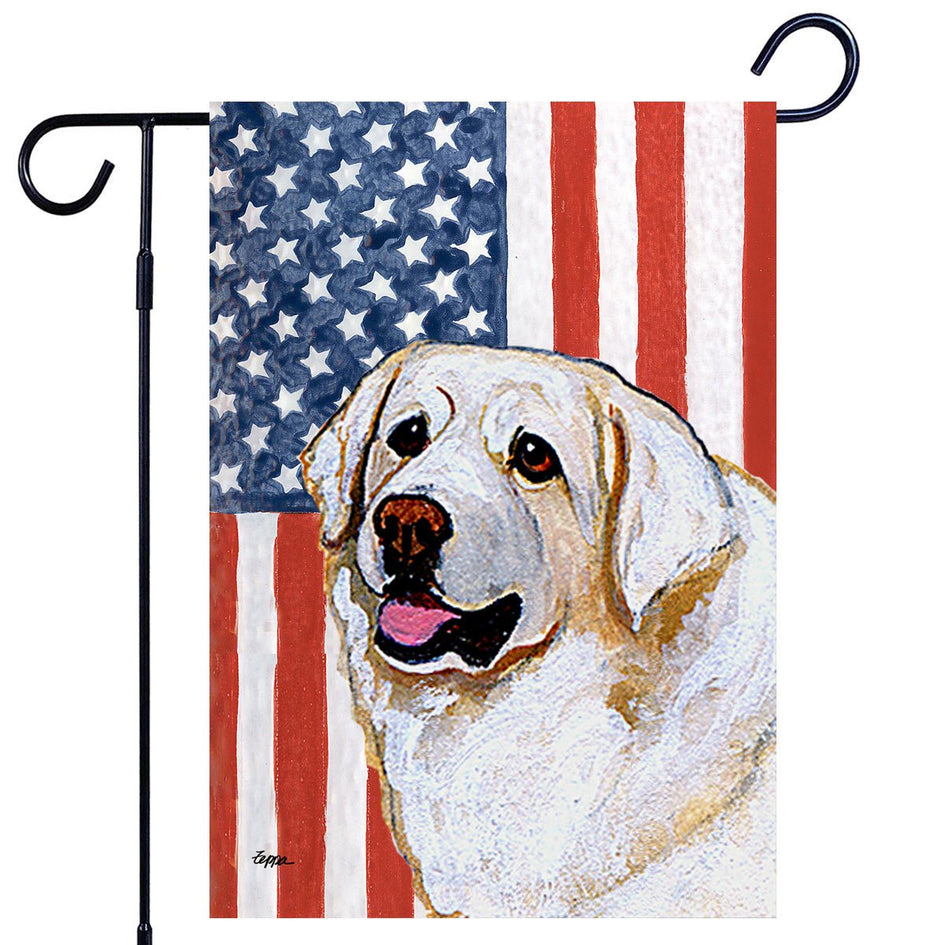 Kuvasz Americana Garden Flag