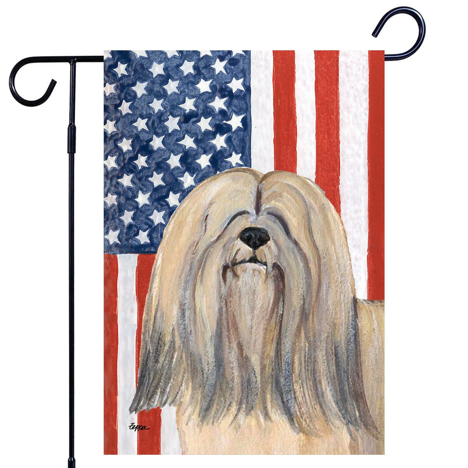 Lhasa Apso Americana Garden Flag