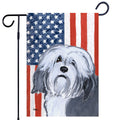 Lowchen Americana Garden Flag
